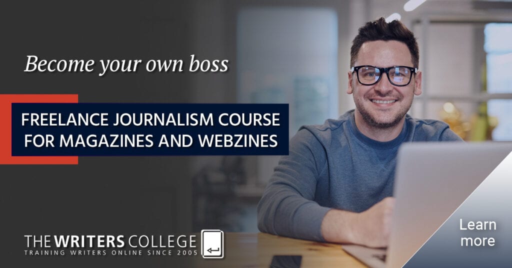 A course that teaches freelance magazine and webzine writing